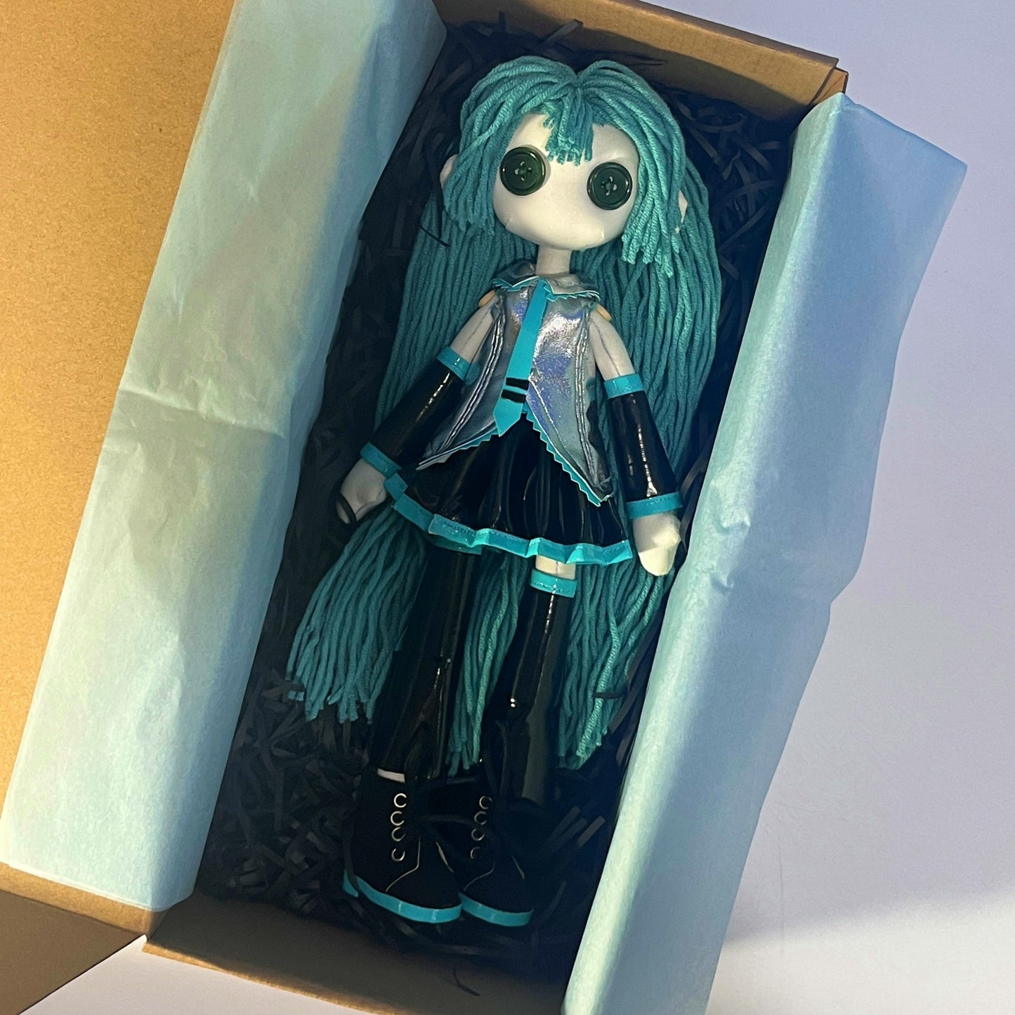 Pure Handmade Hatsune Miku Plush Doll 12in 30cm - Kawaii Anime Stuffed Toy Gift